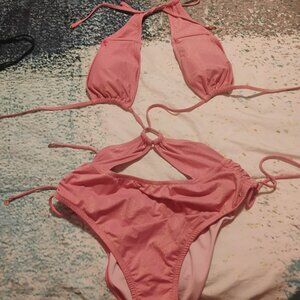 One piece Strappy cutout swim suit
